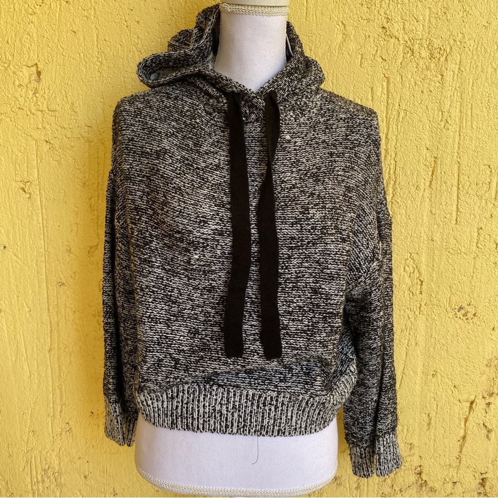 KAISELY WOMAN'S BLACK /GRAY SWATER HOODIE XS